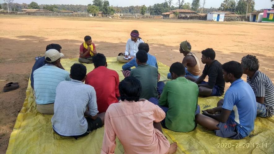 Meeting in the village of Fatehpur. Photo Abir Dasgupta