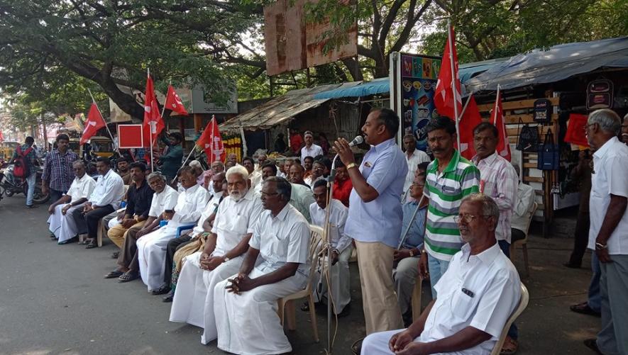 Transport workers Protest, photo from Pondicherry.jpg