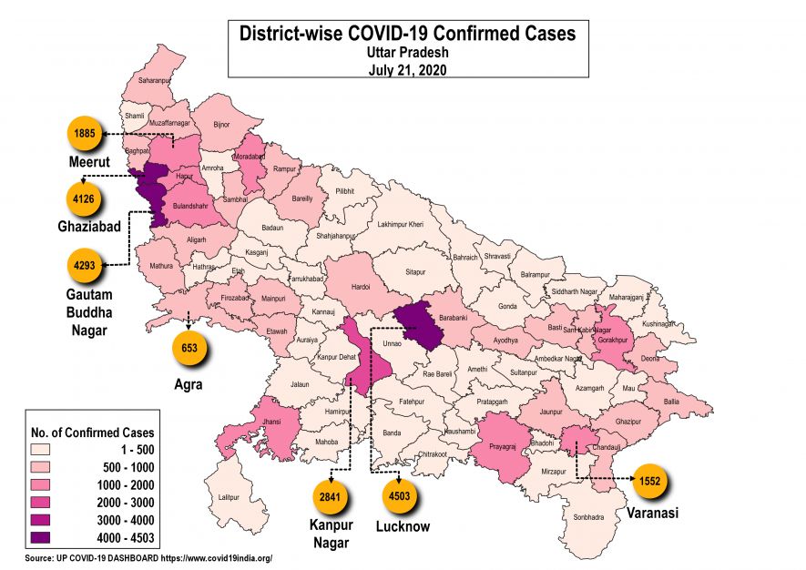 UP Confirmed Cases Map