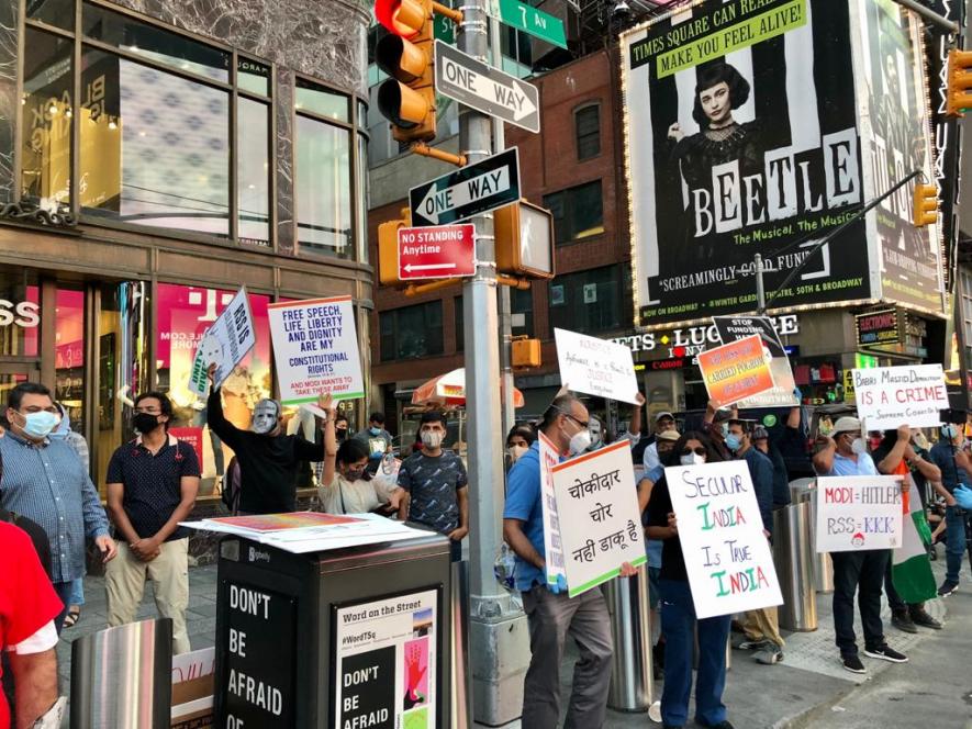 Protest at Times Square against Hate politics in India