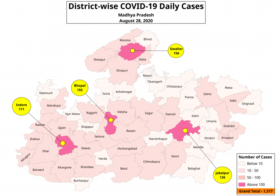 Daily Cases MP Map