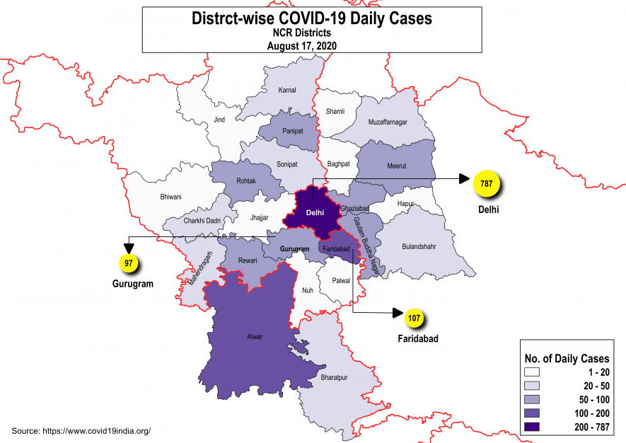 Delhi Daily Cases Map