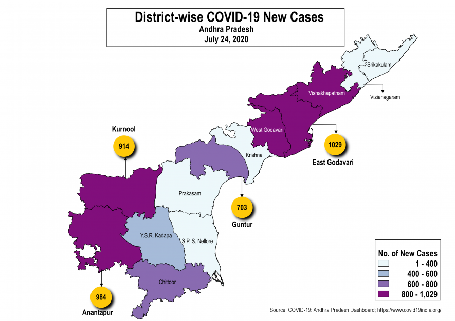 New Cases Andhra Pradesh Map