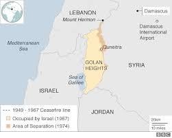 Map of Israel-Syria Border