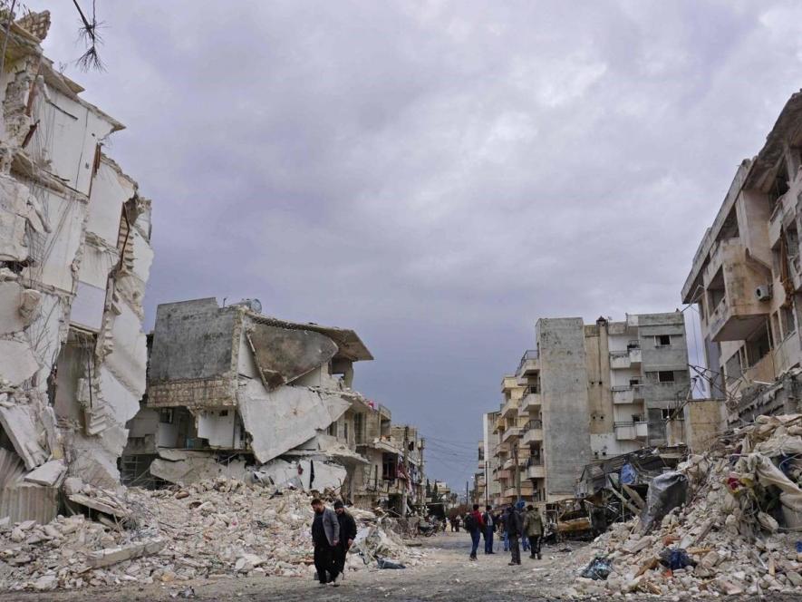  (The jihadist-held city of Idlib in northwestern Syria on 14 March, 2019 (AFP)